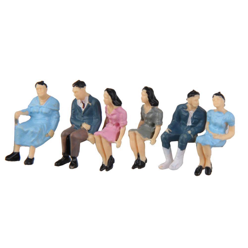 

10pcs Model Trains HO Scale 1:87 Standing People Figure Different Poses Plastic Painted Figures Desk Decoration Gift To Kids S