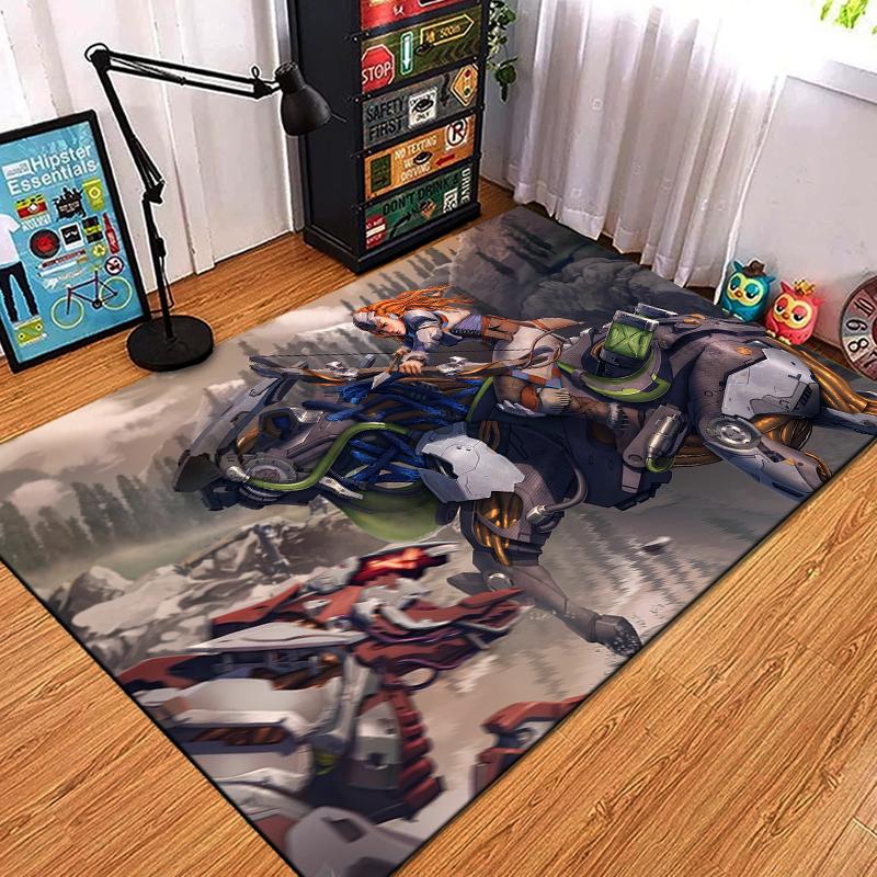 GAME Horizon Zero Dawn Large Area Rugs Carpet for Home Living Room Bedroom Sofa Doormat Kids Non-slip Floor Play Mat Sonic