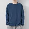 Men Long Sleeve Cotton Top Breathable Fabric Regular Fit Solid Colors Casual Wear