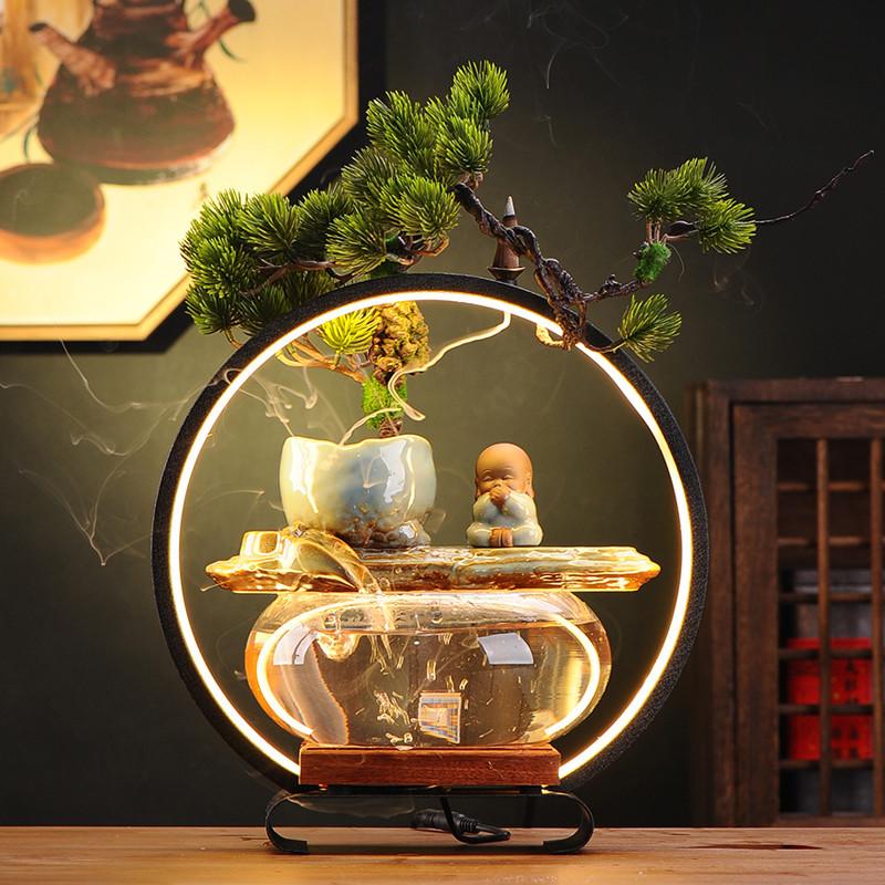 Waterfall Incense Burner Zen Home Decor Comfort Backflow Electric Smell For Home Candlestick Candle Melting Burner Zen Garden