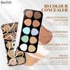 Concealer Disc 10-color Makeup Waterproof and Long-lasting High Disc Is Not Easy To Take Off Makeup, Brighten Skin Tone Concealer