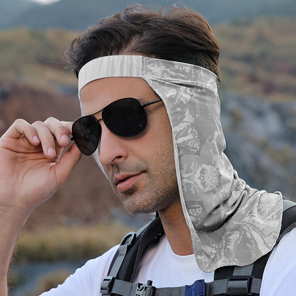 Elastic Sun Protection Headband for The Neck Lengthened Brim UV Protection Headscarf  Cycling