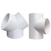 Y-Shaped Plastic Ventilation Tee Joint for Bathroom Heater, Exhaust, and Range Hood - Fresh Air Flow, 100mm