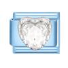 New Shiny Zircon Heart Butterfly Bow Heart Blue Module Italian Charm Links Fit 9mm Stainless Steel Bracelet DIY Making Jewelry