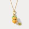 Strawberry Enamel Necklace Lemon Glazed Fruit Choker Opening and Closing Lid Clavicle Chain  Girl