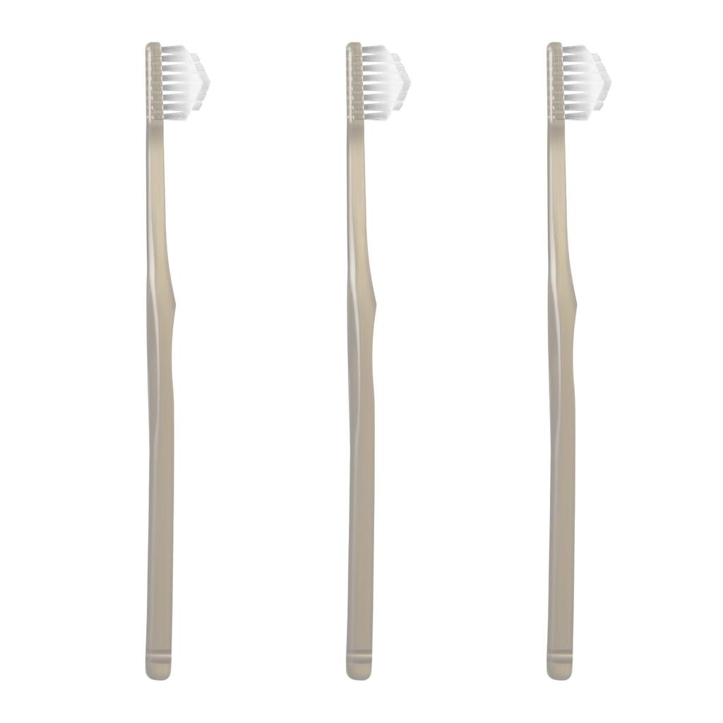 Miracle Toothbrush for Soft Matte Removes Stains with Just a Adults, Beige, 3-Piece Set. Swipe. [Authentic] [Official]