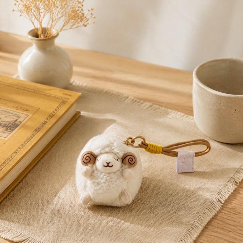 Mini Size Lamb Doll Ornament Soft Plush Plush Keychain Mini Mini Sheep Pendant Car Decoration