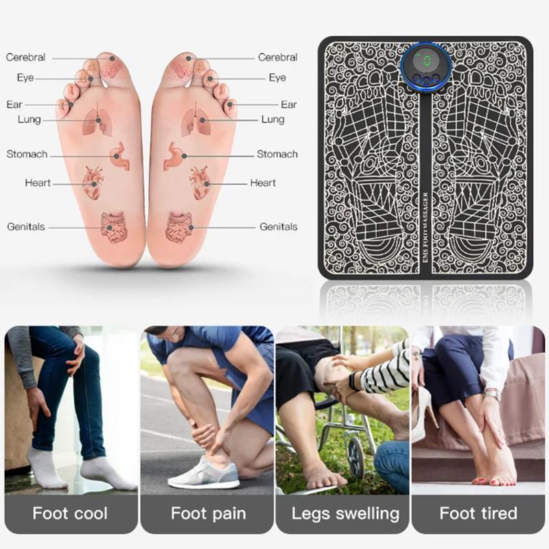 Electric Foot Massager Pad Muscle Massage Relaxation Trainer For Massage Fitness Outdoor Sport Home Family Relax with Remote Control