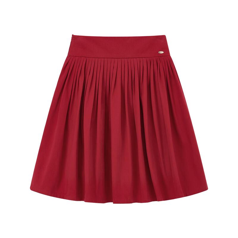 ELLE KIDS Girls' Wide Waist Pleated A-Line Skirt
