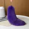 Echter Fuchsschwanz Schlüsselanhänger Wolfsschwanz Pelz Quaste Schönes Accessoire Länge 40 cm Autoschlüsselanhänger für Damen Ketten Geschenke