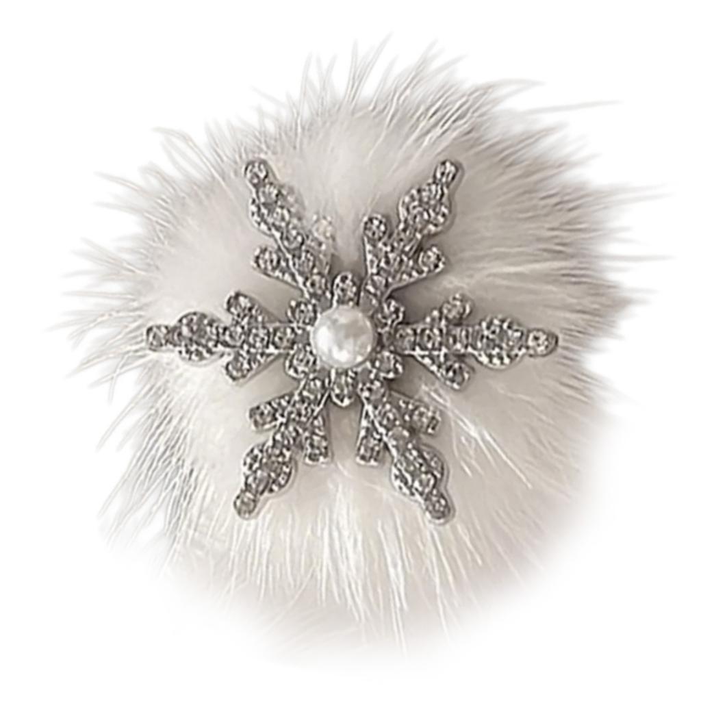 Snowflake Hair Clip Christmas Barrette Sweet Christmas Flat Clip Hairpin Christmas Elegant Hair Clip for Bunches