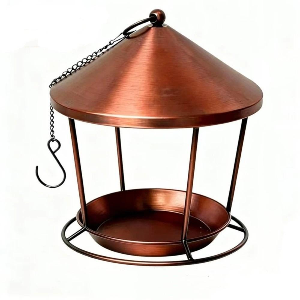 Spacious Holder Hanging Bird Feeder Rustproof Bird Food Container  Outdoor Garden