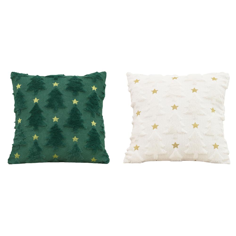 Merry Christmas Decorative Pillowcase 45x45cm Soft Plush Couch Cushion Case Car Bedroom Cushion Cover Christmas Pillowslip Home