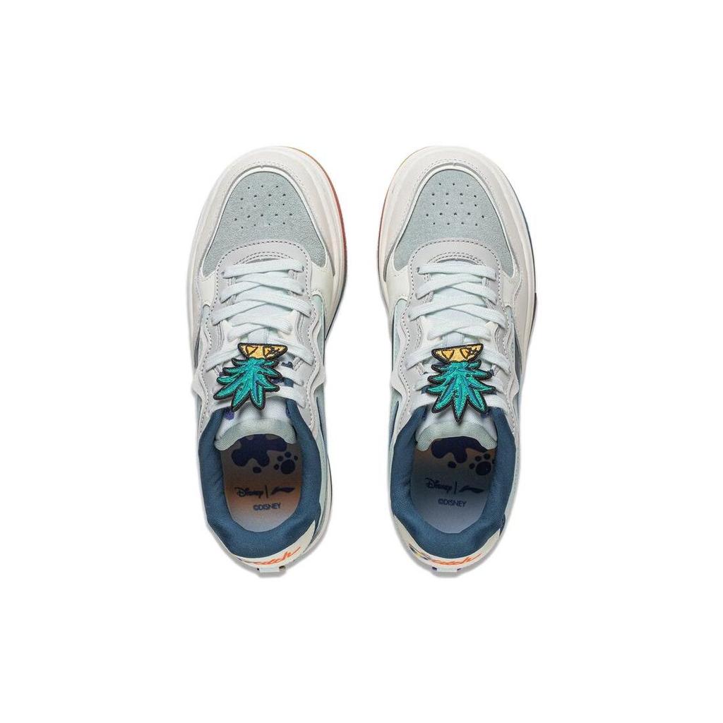 Li Ning Future C1 Skateboard Shoes Women's Low Top Green White Blue AGCT270-1