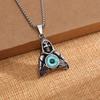Triangle Ghost Head Men's Jewelry Complex Titanium Skull Pendant Necklace