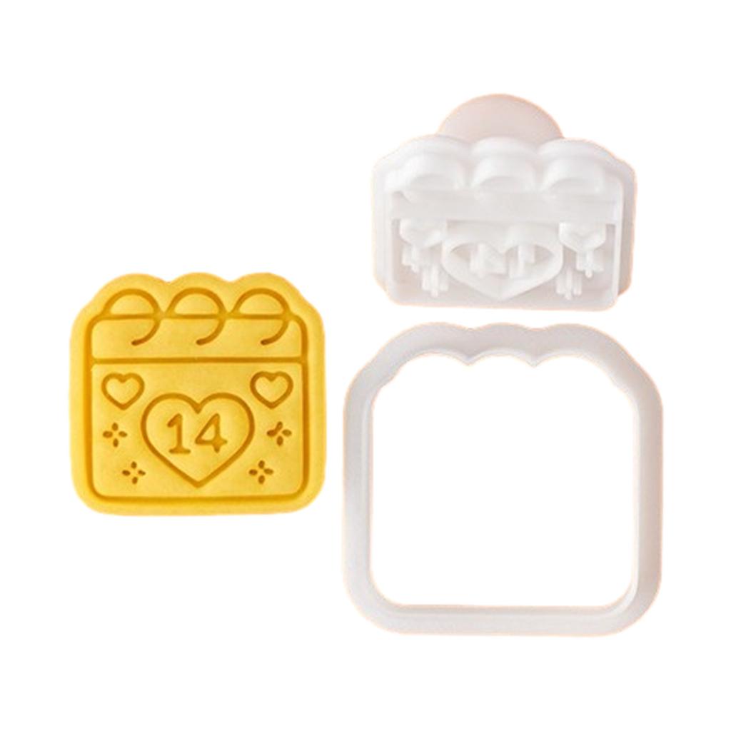Valentine's Day Cookie Cutters Cartoon Pressable Biscuit Mold Holiday Biscuit Fondant Cookie Stamps Party Supplies