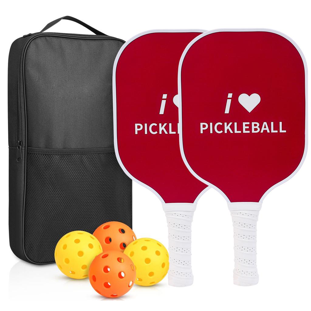 Pickleball Paddles Approved Kit Rackets Honeycomb Core 4 Balls Lightweight To Carry Racquet Cover Carrying Pouch Gift Kit Indoor Outdoor Activity