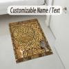 Wild Animal Safari Theme Soft Crystal Velvet Rug Custom Name & Text Print Non Slip Floor Rug for Bedroom Living Room