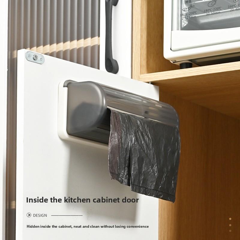 Trash Bags Storage Box Wall Mounted Kitchen Bathroom Plastic Garbage Bag Container Dispenser Home Storage Trash Bags Holder