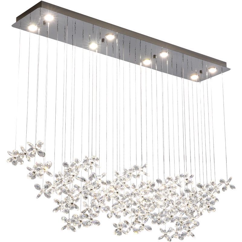 Modern French Crystal Chandelier: Luxury Pendant Light for Dining Room, Restaurant, Cafe, or Bar