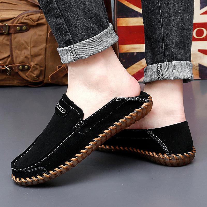 Autumn Leather Slip-on Loafers Leather Handmade Leather Shoes Lightweight Men's Loafer Driving Shoes