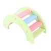Wooden Hamster Play Bridge Toys   Seesaw Activity Cage for Pet Guinea   Mice Pink