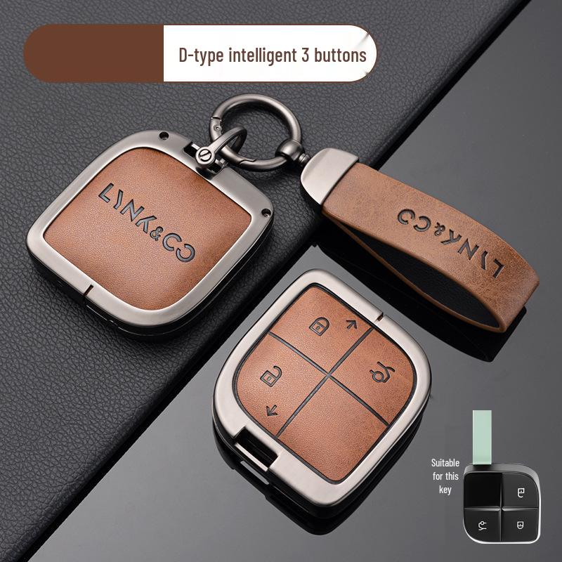Zinc Alloy Key Case for Lynk & Co Models - Fits Z20, Z10, Co 900 - Premium Metal Smart Card Holder