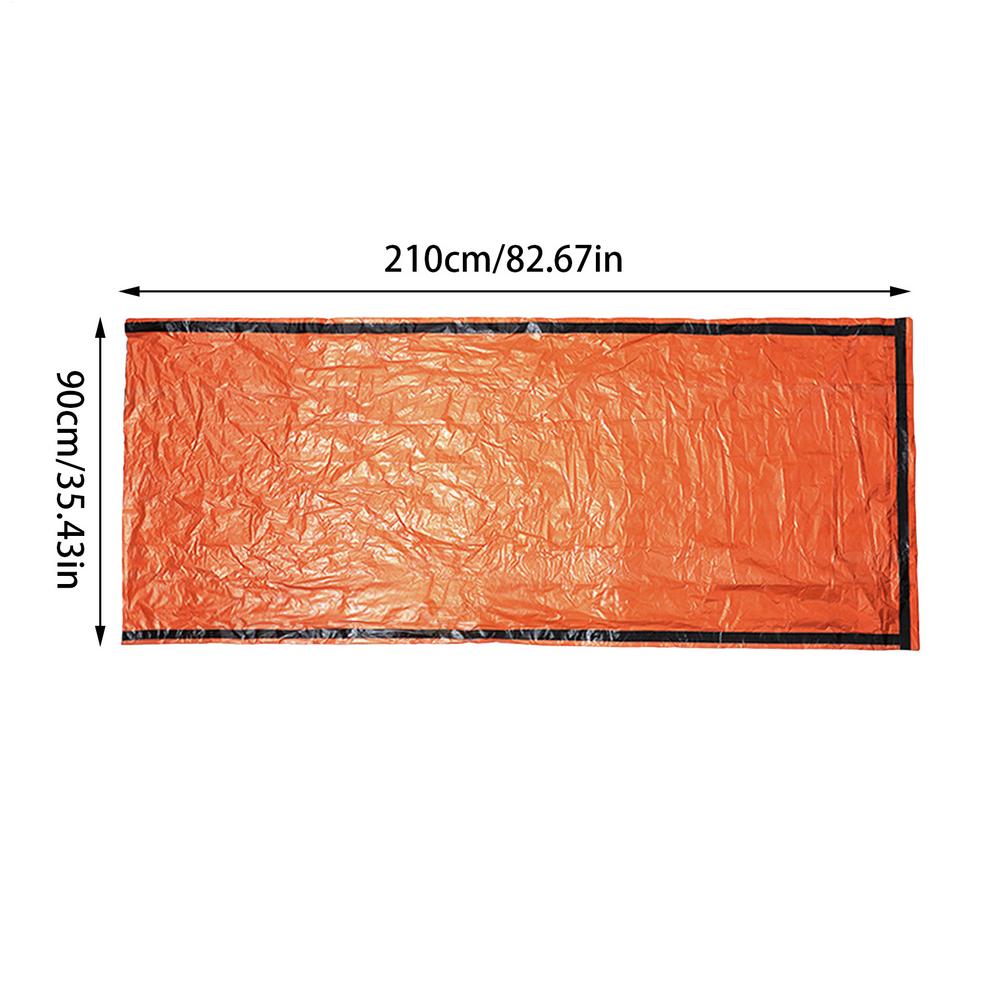 

Emergency Sleeping Bag Waterproof PE aluminum film Thermal Blankets Lightweight Survival Sleep Bag Keep Warm for Camping Hiking помаранчевий