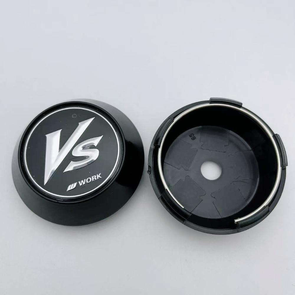 

4pcs Car Wheel Center Caps With VS W Work Logo Emblem Wheel Hubcaps Rim Cover High Cap Car Accessories 60mm 64mm 65mm 68mm 69mm VS W Work Badge&69MM High Cap
