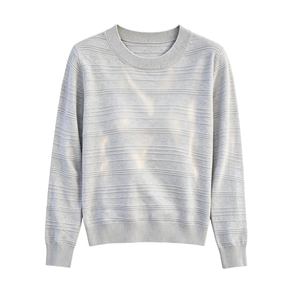 Women's Casual Lightweight Crewneck Pullover Knit Sweater for Everyday Wear