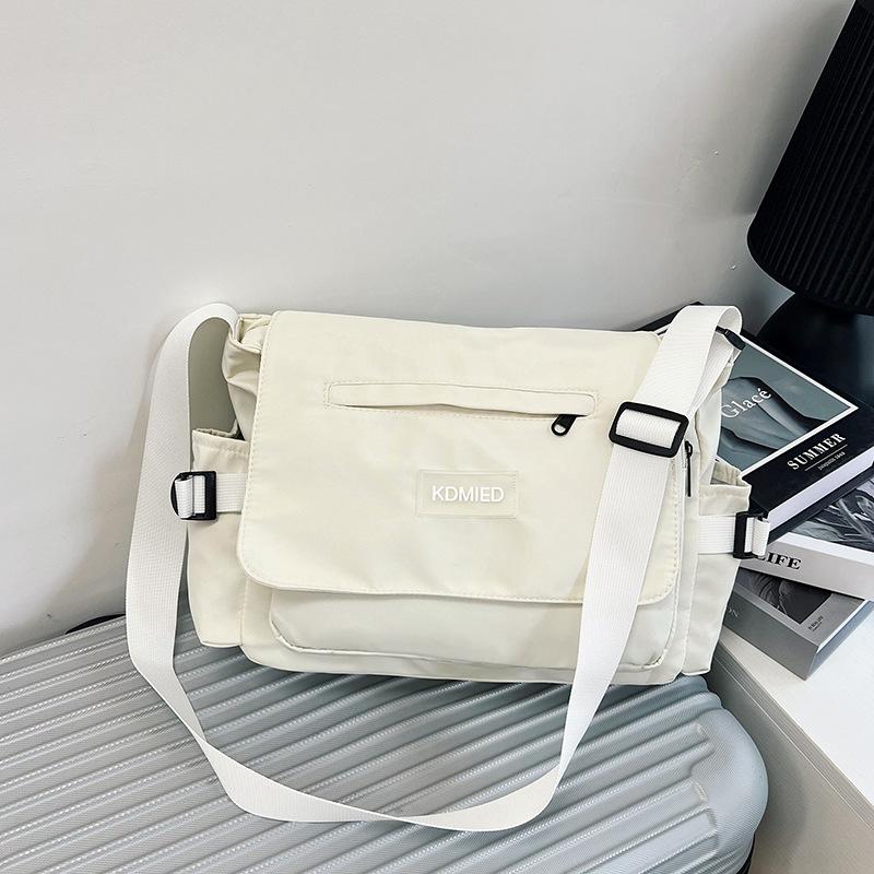 Crossbody bag women's Harajuku tooling style letter shoulder bag retro versatile casual student mailman bag women