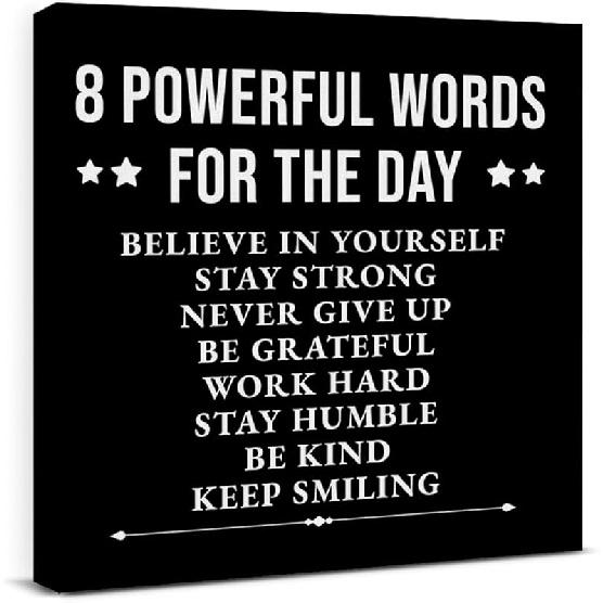 pirational Farmhouse Canvas Print Wall Art Decor One Small Positive Thought in the Morning Can Change Your Whole Day Sign Painting Plaque Rustic Home