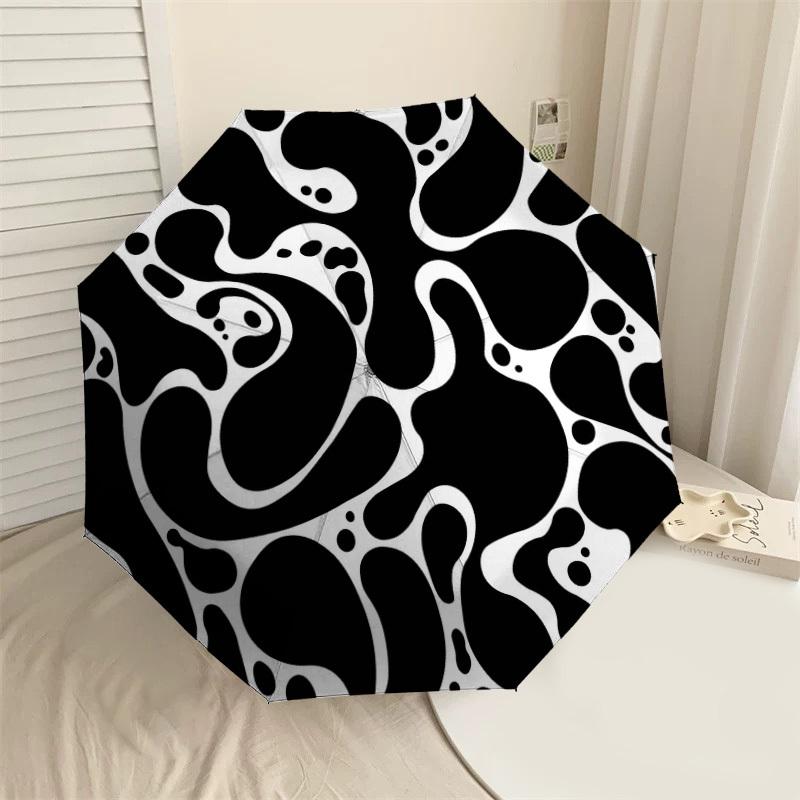 

1PC Abstract Pattern Umbrella-8-Rib Reinforced Portable Folding Travel Suitable for All Seasons Outdoor Daily Use Is an Ideal Choice -F343
