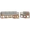 Outdoor Sofa Set 7 Pcs Natural and Light Grey