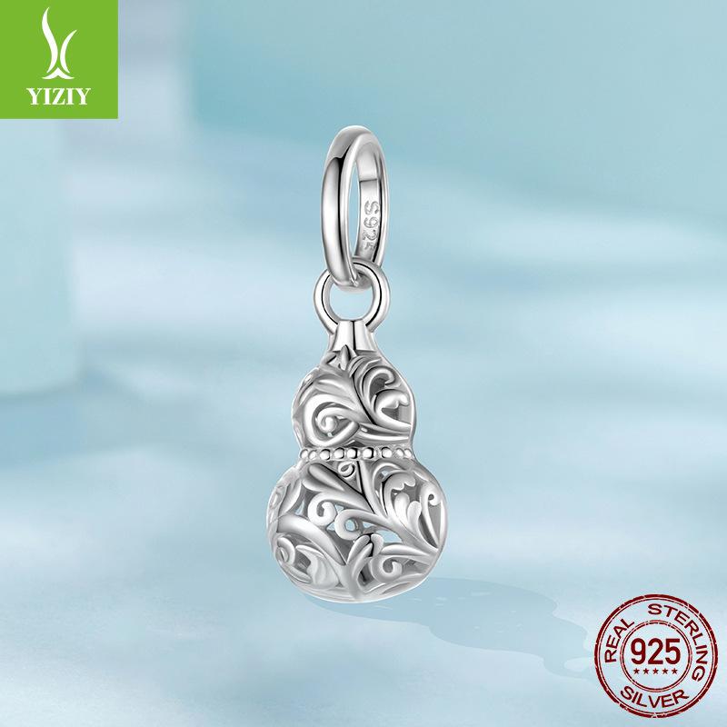 

Retro Style S925 Sterling Silver Gourd Pendant Accessories Lucky Nafu Diy Lucky Beads серебряный