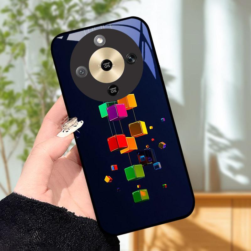 For Honor X9d MTN-NX1 Case Cool Fashion Painted Cover Tempered Glass Phone Cases For Honor X9 D HonorX9d 5G Cover Shell Fundas