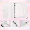 Topmvp Sticker Album, A4 Size, Large, Transparent, 4-Hole Binder | Includes 10 Sheets of Removable