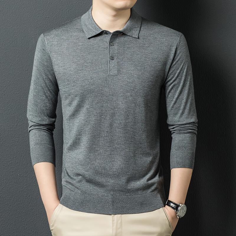 Men's Silk Wool Blend Knitted Polo Shirt