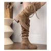 Spring and Autumn New Retro Fashion Style Fashion Boots Thick Heel Long Tube Slim Look Stacked Middle Tube Boots