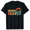 Funny Beaver Retro Vintage 80s Style Fitness Tshirt Cotton Tops Tees Unisexs Clothes Oversized Unisex Tees Streetwear Tshirt
