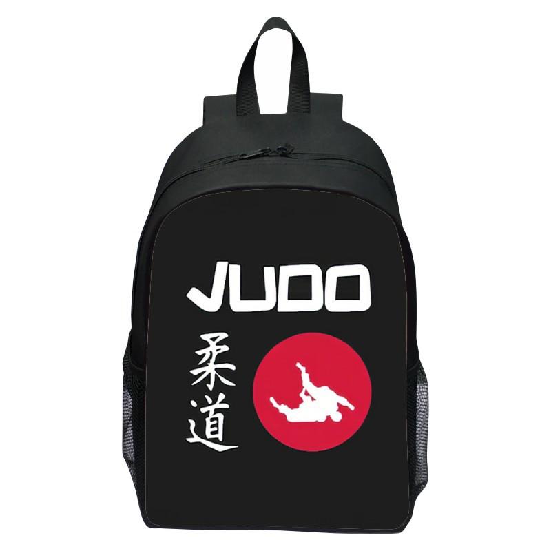 Nieuwe bedrukte JUDO Judo rugzak voor basisschoolleerlingen, Karate cartoon rugzak voor groep 123, casual en lichtgewicht