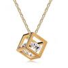 Personality Latest Love Cube Three Dimensional Ladies Pendant Necklace Fashionable Fashionable Trend Popular Distinctive Anniversary Souvenir Present
