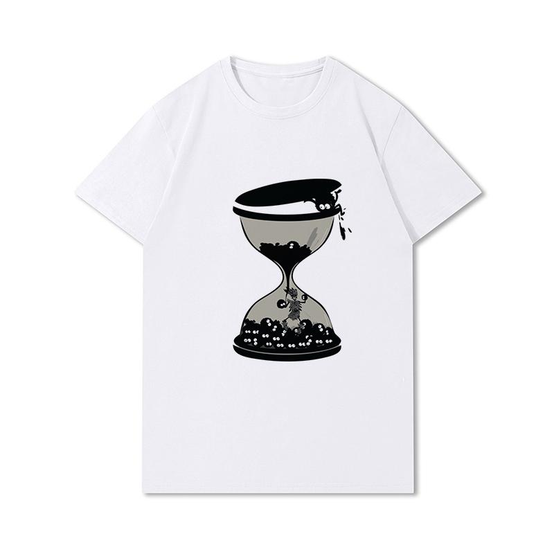 S-3XL 100 Fantasie Harajuku Grafica Estiva Bianca Magliette Donna Stampate Casual Maniche Corte Top Girocollo