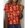 3D Print Women Round Neck Short Sleeve T Shirt Tees Harajuku Y2K Top Female Clothing