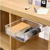 Slide Out Tray Under Desk Drawer Clear Desk Supplies Holder Stationery Storage Tray  Memo Rack