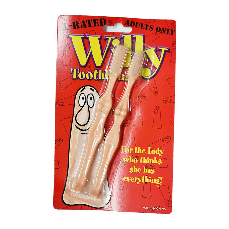 Eco-friendly PVC Bachelorette Party Funny Toothbrush Prop: JJ & Female Boob Design