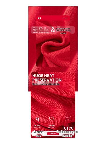 GAGN Women's Red Korean Style High Waist Long Pants - Plus Size Casual 2025