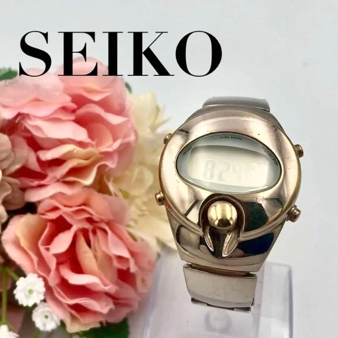 689 Super Rare SEIKO Alba Spoon Digital Watch y2k Vintage