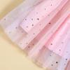 Toddler Girls Summer Casual Sling Dress Sleeveless Stars Print Colorful Tulle Dress