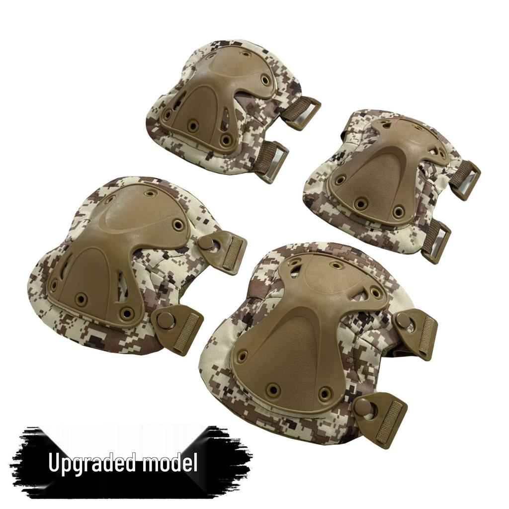 Camouflage Knie- und Ellbogenschoner-Set für taktisches Training, Radfahren und Bergsteigen
